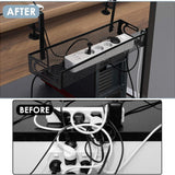 Cable Management, 2 Pack Cable Management under Desk, Cable Tray