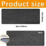 Large Felt Desk Mat, 40''X16'' with Non-Slip Full Desk Mouse Pad,Office Computer Desk for Keyboard Mat,Felt Desk Mat for Desk Pad Protector（100X40Cm）