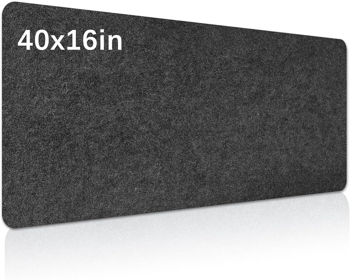 Large Felt Desk Mat, 40''X16'' with Non-Slip Full Desk Mouse Pad,Office Computer Desk for Keyboard Mat,Felt Desk Mat for Desk Pad Protector（100X40Cm）