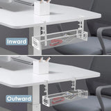Cable Management, 2 Pack Cable Management under Desk, Cable Tray