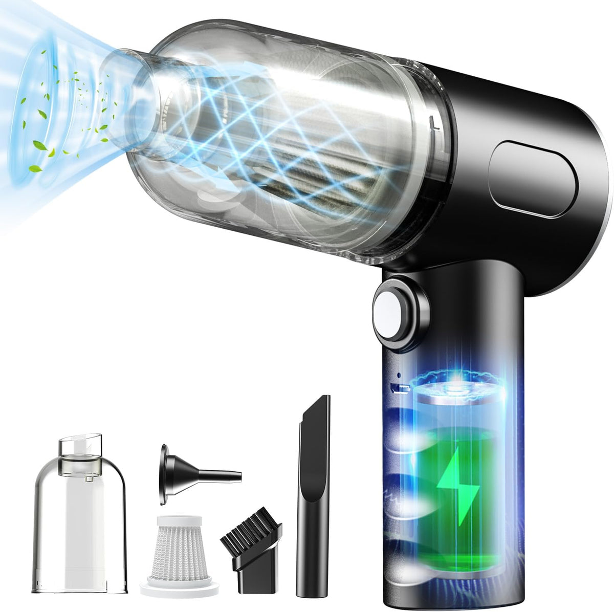 Electric Air Duster for Keyboard, 3-In-1 Replaces Canned Air